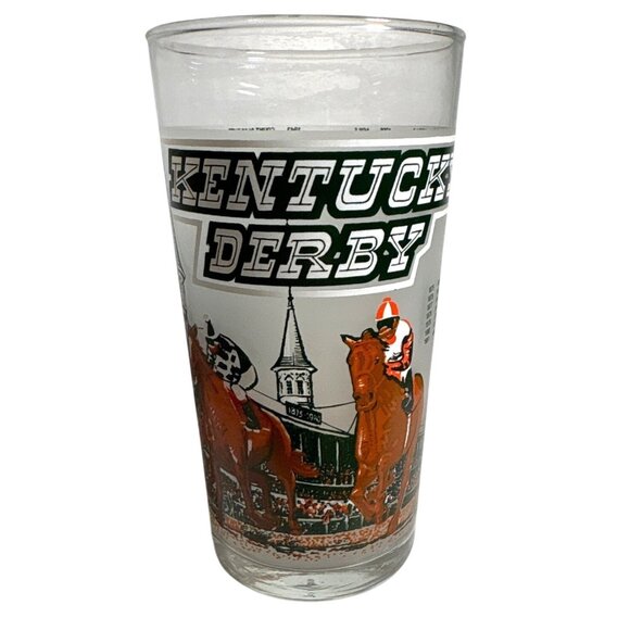 1980 Kentucky Derby Official Glass Churchill Downs Horse Racing Memorabilia - Picture 1 of 11